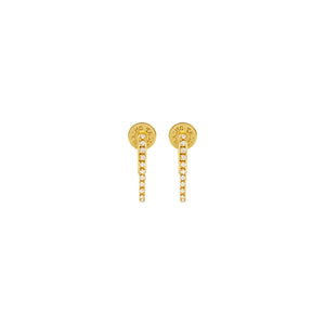 Talis Chains Chain Link Huggies Short - Gold