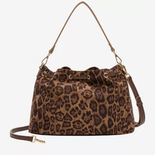 Every Other Beau Cinch Faux Suede Bowling Bag - Leopard