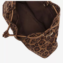 Every Other Beau Cinch Faux Suede Bowling Bag - Leopard