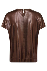Mos Mosh Nivola O Neck Metallic Tee - Bracken
