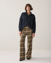 Summum Woman Check Trousers - Thyme Green