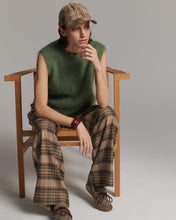 Summum Woman Check Trousers - Thyme Green