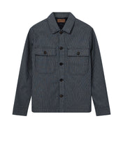 Mos Mosh Mens Matteo Overshirt - Navy Stripe