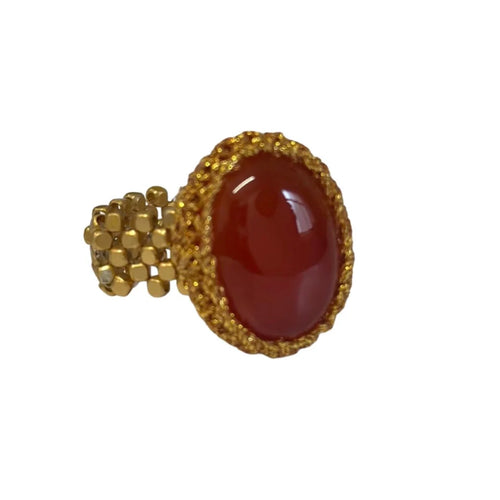 IBU Jewels Jules Ring - Red Carnelian
