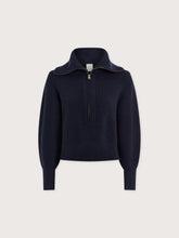 Varley Maura Half-Zip Rib Knit- Navy