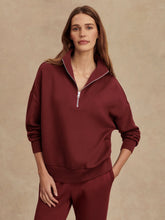 Varley Hawley Half Zip Sweat - New Maroon