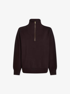 Varley Hawley Half Zip Sweat - Coffee Bean