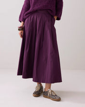 Summum Woman Wide Taffeta Skirt - Wineberry