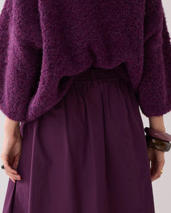Summum Woman Wide Taffeta Skirt - Wineberry