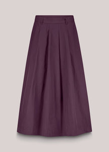 Summum Woman Wide Taffeta Skirt - Wineberry