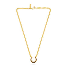 Talis Chains Horseshoe Pendant Necklace - Tiger's Eye