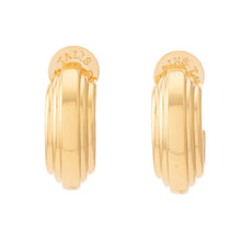 Talis Chains Flat Ridge Hoops - Gold