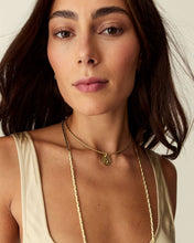 Talis Chains Custom Initial Necklace - Brown/Silver/Gold