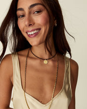 Talis Chains Custom Initial Necklace - Brown/Silver/Gold