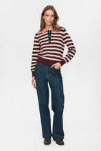 Numph NuCiara Riette Stripe Pullover - Winetasting