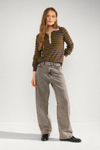Numph NuLucinda Stripe Pullover - Black Coffee