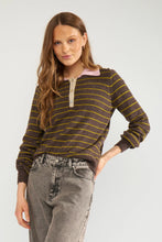 Numph NuLucinda Stripe Pullover - Black Coffee