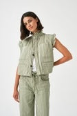 Seventy + Mochi Pablo Waistcoat - Vintage Moss Stripe