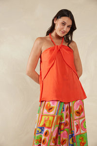Haven Portofino Halter Top - Aperol