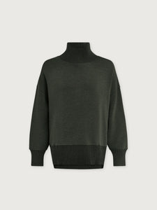 Varley Elva Barker High-Neck Sweat - Olive Marl