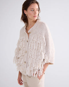 Summum Woman Cardigan With Fringes - Ivory