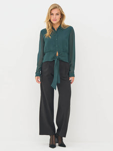 Nu Denmark Billie Shirt - Petrol Green Mix