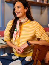 Black Colour Dell Striped Cardigan - Sun