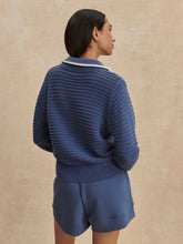 Varley Morwenna Half Zip Knit - Bijou Blue