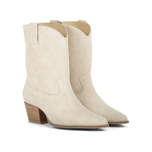 Summum Woman Suede Boots - Ivory