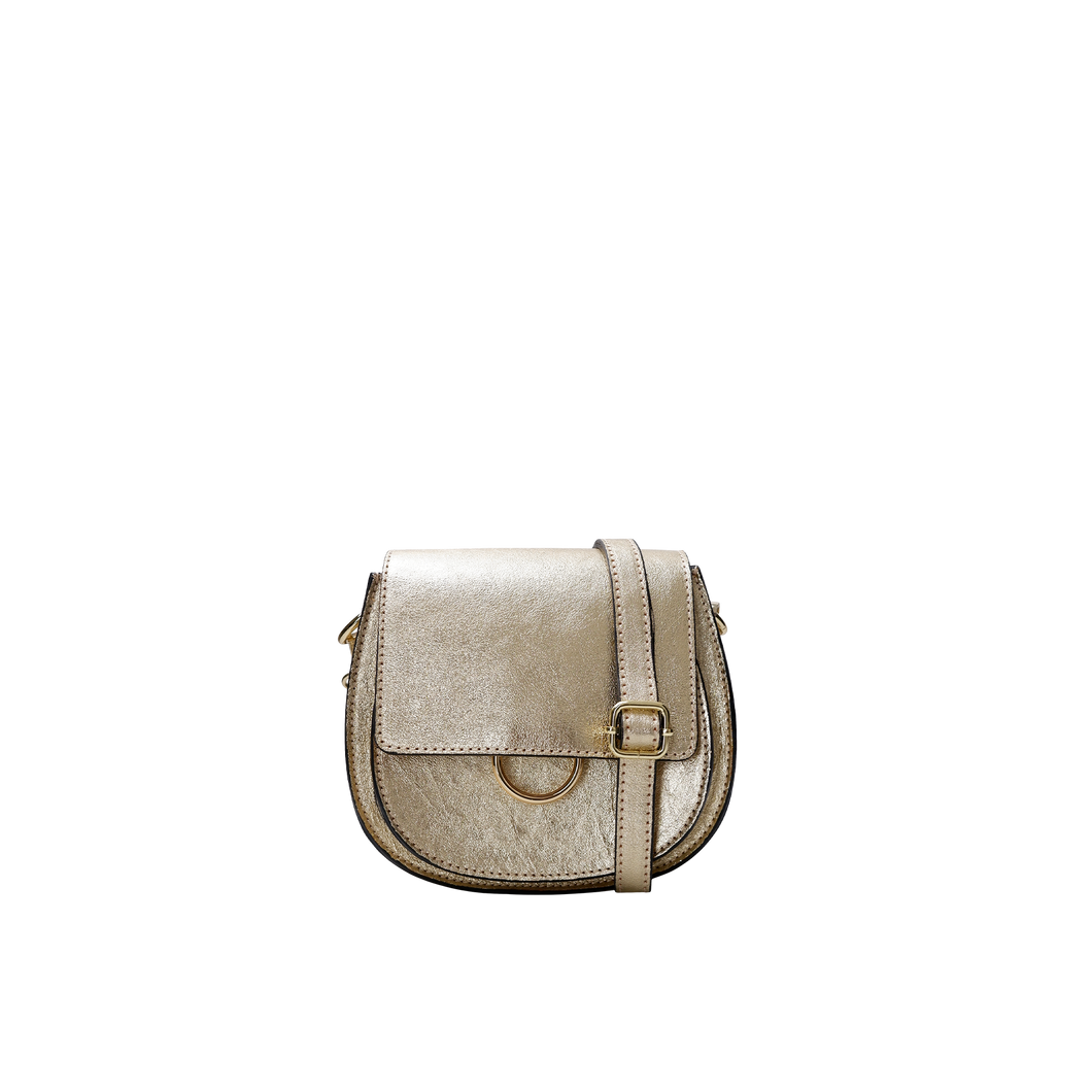 Black Colour Olivia Crossover Bag - Golden