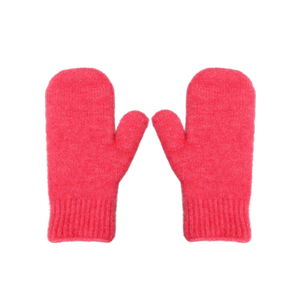 Black Colour Ginger Mittens - Pink