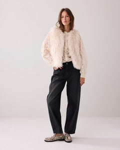 Summum Woman Afghan Faux Fur Gilet - Ivory