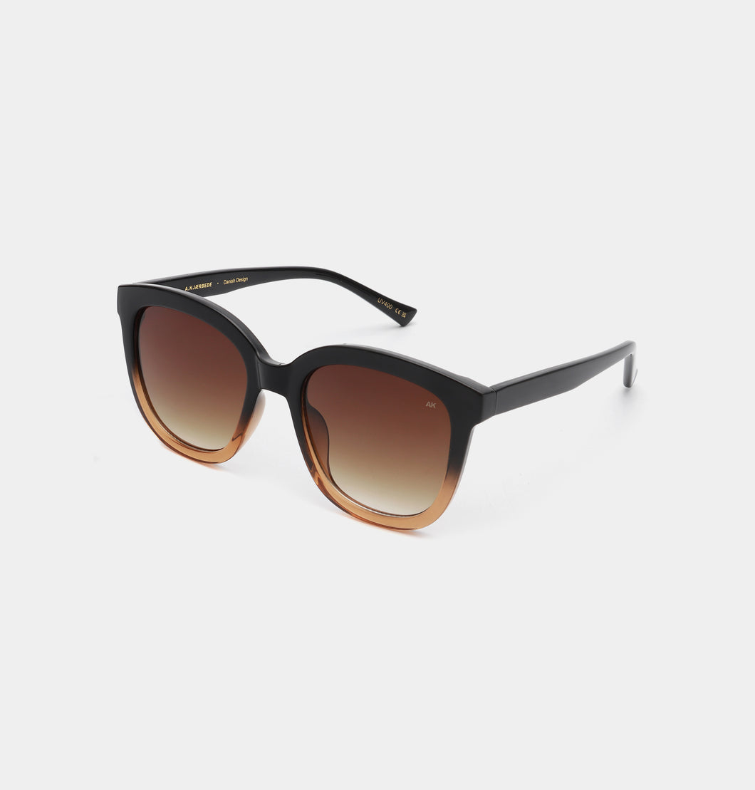 A.Kjærbede Billy Sunglasses - Black/Brown Transparent