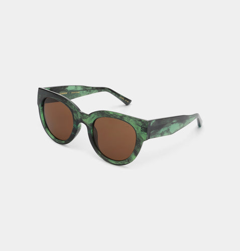 A.Kjærbede Lily Sunglasses - Green Marble Transparent