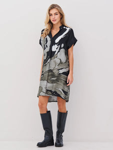 Nu Denmark Abbi Tunic Dress - Army Mix