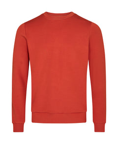 Mos Mosh Mens Abel Crew Neck Sweatshirt - Burned Orange