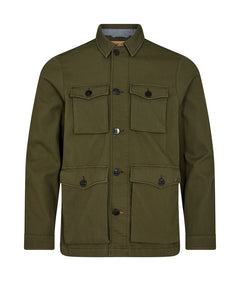 Mos Mosh Mens Wilks Utility Jacket - Grass Green