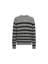 Mos Mosh Thora Stripe Crew Neck Jumper - Sharkskin