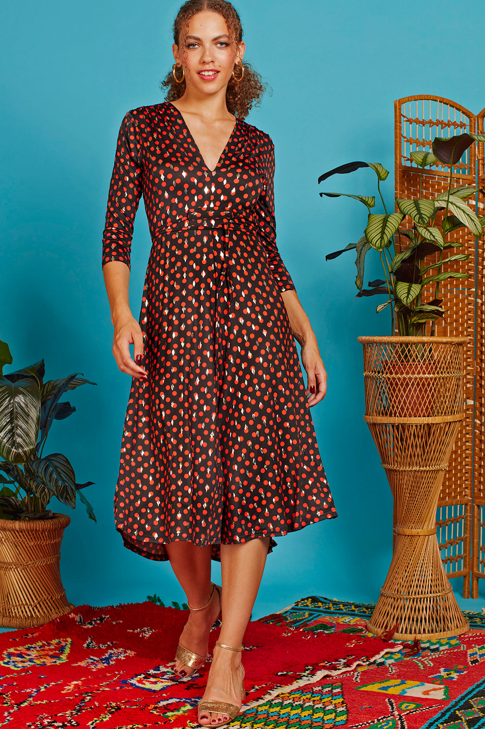 Onjenu Amy Dress - Evening Dot Orange