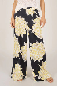 Traffic People Evie Trousers - Blooming Lovely Navy/Cream