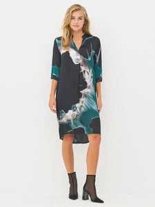 Nu Denmark Babeth Tunic - Petrol Green Mix