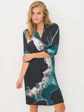 Nu Denmark Babeth Tunic - Petrol Green Mix