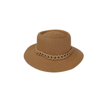 Black Colour Link Hat - Camel