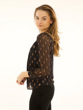 Stardust Betty Blouse - Black Confetti