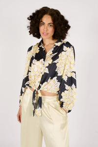 Traffic People Tremors Shirt - Blooming Lovely Navy/Cream