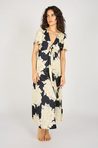 Traffic People Exhale Dress - Blooming Lovely Navy/Cream