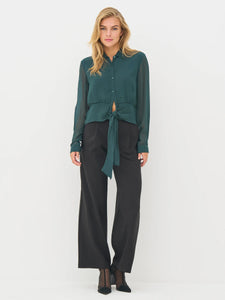 Nu Denmark Billie Shirt - Petrol Green Mix