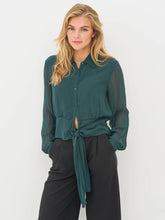Nu Denmark Billie Shirt - Petrol Green Mix