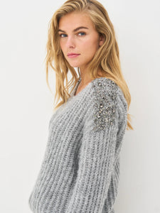 Nu Denmark Bodil Blouse Knit - Iron Grey