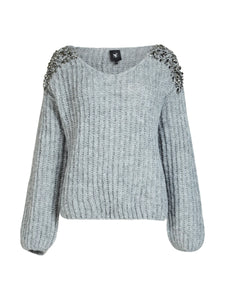 Nu Denmark Bodil Blouse Knit - Iron Grey